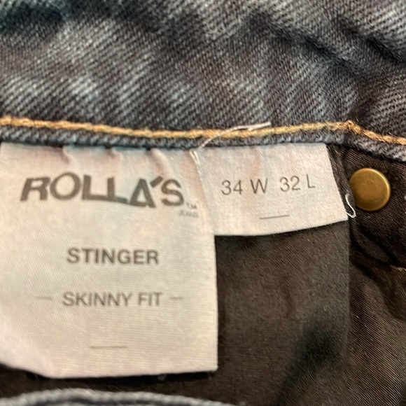 Rolla’s Sz 34/32 Stinger skinny medium blue jeans - Picture 9 of 9